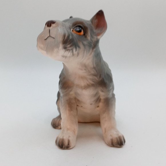 Schnauzer Figurine Vintage Dog Figure Norcrest Made in Japan Collectible Ceramic - Picture 4 of 11